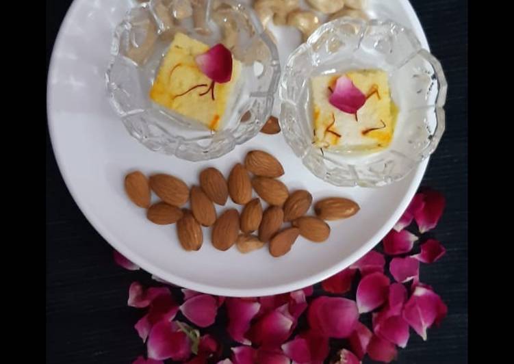 Bengali steamed sweet Chenna sandesh