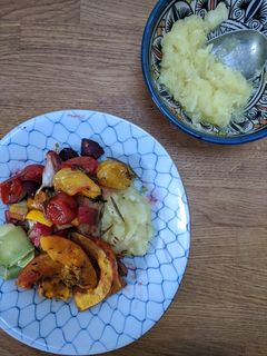 Una foto de 'Mashed Potato' squash