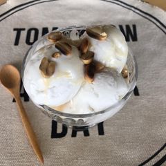 A picture of 🧑🏽‍🍳🧑🏼‍🍳 Easy Homemade Thai Coconut Ice Cream Recipe • Eggless Ice Cream |ThaiChef food.