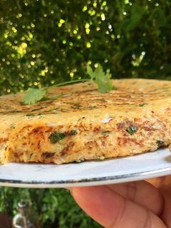Una foto de Tortilla de coliflor