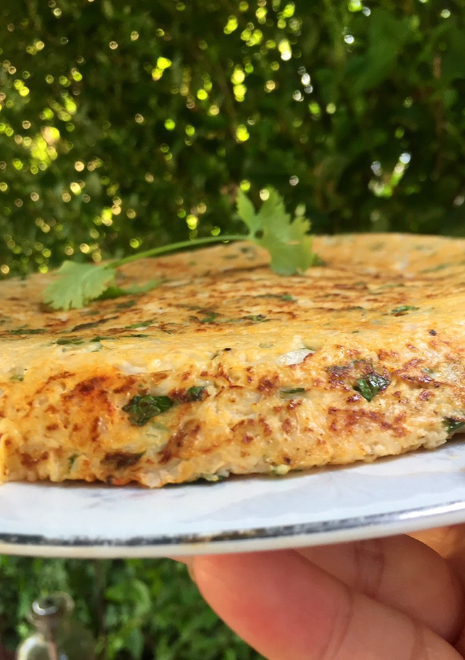 Una foto de Tortilla de coliflor
