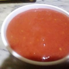 A picture of Homemade tomato puree.