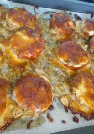 Una foto de Tomates con mozzarella