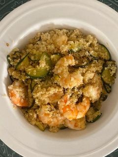 Foto de Quinoa com camarões e courgettes
