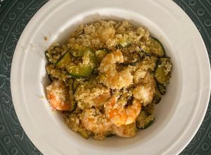 Foto de Quinoa com camarões e courgettes