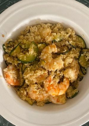 Foto de Quinoa com camarões e courgettes