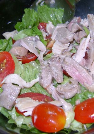 Una foto de Ensalada con pollo para celiacos