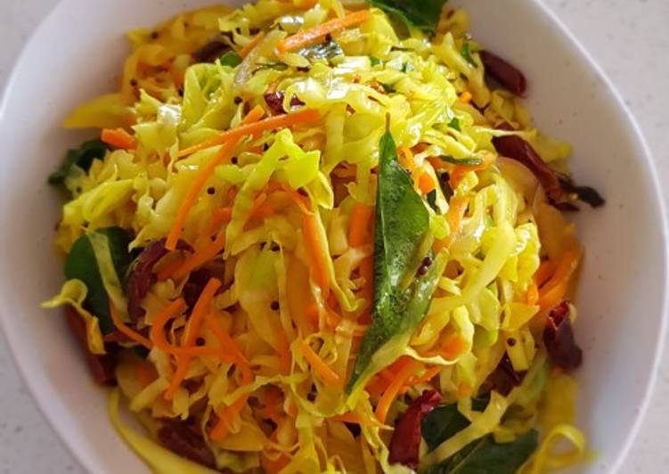 Recipe of Any-night-of-the-week Malaysian Indian Stir-Fry Cabbage
