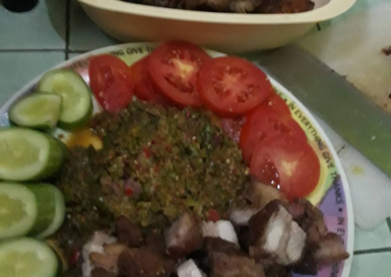 Panggang B2 dengan sambal andaliman (non halal)