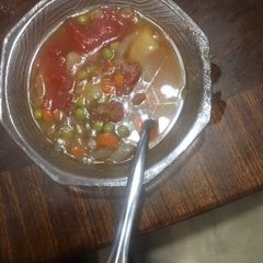 A picture of Vegetable soup.
