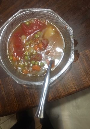 A picture of Vegetable soup.