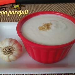 A picture of Garlic raita perfect combo with biryani.
