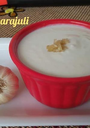 A picture of Garlic raita perfect combo with biryani.