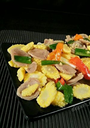Foto resep TUMIS PUTREN BAKSO Simply Tasty (#pr_jagung)