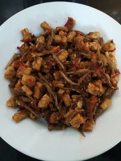 Foto resep Ikan teri sambel tempe
