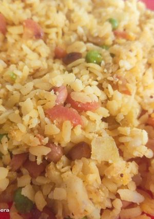 A picture of Vegetable poha.