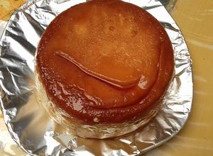 Una foto de Flan tres leches con queso crema