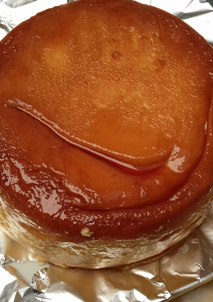 Una foto de Flan tres leches con queso crema