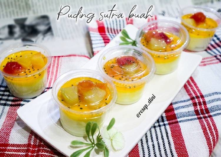 Resep masakan 013. Puding sutra buah | Resep Bumbu 013. Puding sutra buah Yang Paling Enak