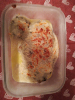 Una foto de Berenjenas rellenas de champiñón portobello y jamón