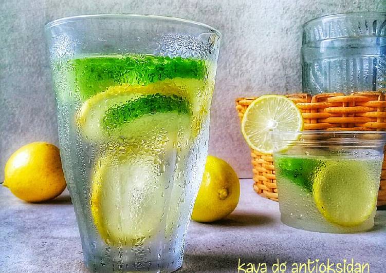 Cara menyajikan Infuse water timun dg Lemon , Bikin Ngiler