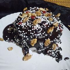 A picture of Pull Me Up Chocolate Walnut Cake.
