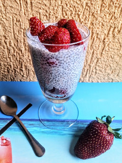 Epres chia puding (Ketogén) recept fotója