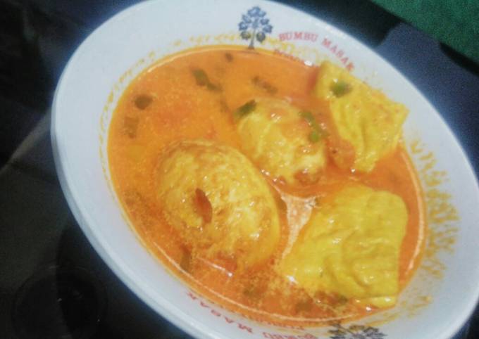 Telur & tahu Kuah Merah