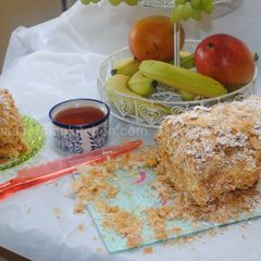 A picture of Napoleon cake#familyfriendly.