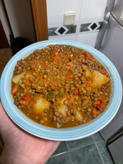 Una foto de Lentejas con chorizo y patatas
