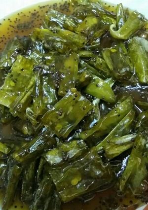 A picture of Mirchi ka murabba.