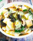 Canh bầu nấu rong biển chay