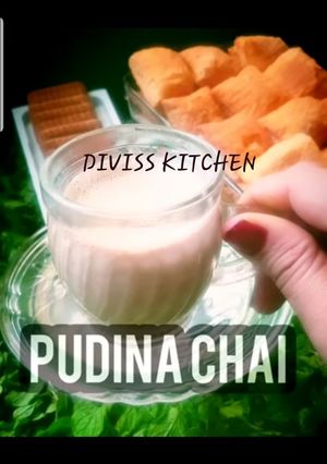 A picture of Pudina chai.