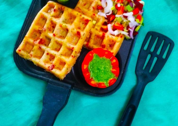 Step-by-Step Guide to Prepare Quick Vegetables Waffles