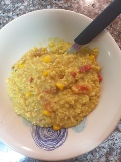 Una foto de Avena con vegetales