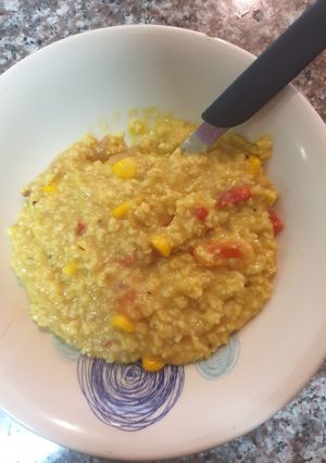 Una foto de Avena con vegetales