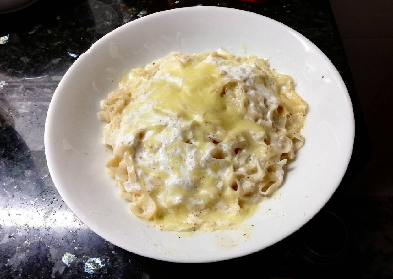 Fettuccine con salsa de queso fitness!!