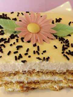 Una foto de Pastel de galletas y nata