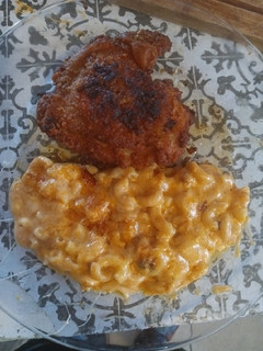 A picture of Baked macaroni and cheese.