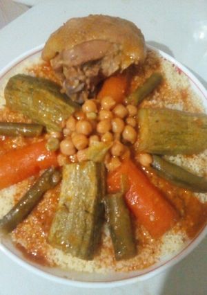 صورة لوصفة كسكسي بالخضرة