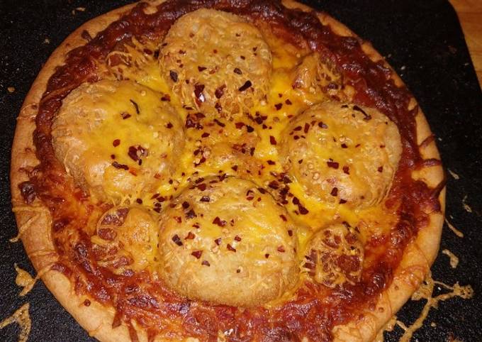 My pepperoni fish cake pizza