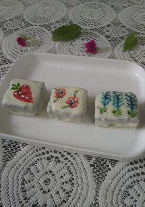 A picture of Leftover cake bites.