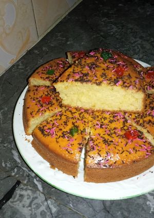 صورة لوصفة كيك بنكهة الكراميل