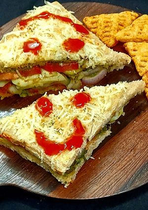 A picture of Vegetable Cheese Sandwich.