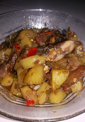 Foto resep Sambel Rawit Kentang + Ikan Asin (Magicom)