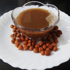 A picture of Black Chana soup.