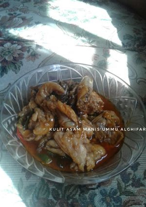 Foto resep Kulit ayam asam manis