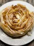Tarta de pudding y manzana
