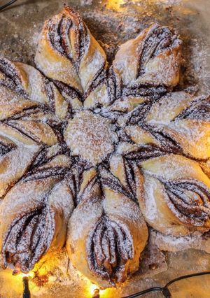 Nutellás-narancsos csillag babka recept fotója