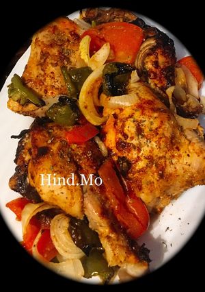 A picture of Baked Chicken and Vegetables Tray.